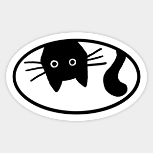 Funny Black Cat Sticker